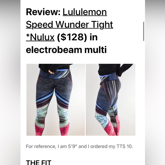 Lululemon Speed Wonder Tight- Electrobeam - Picture 3 of 4